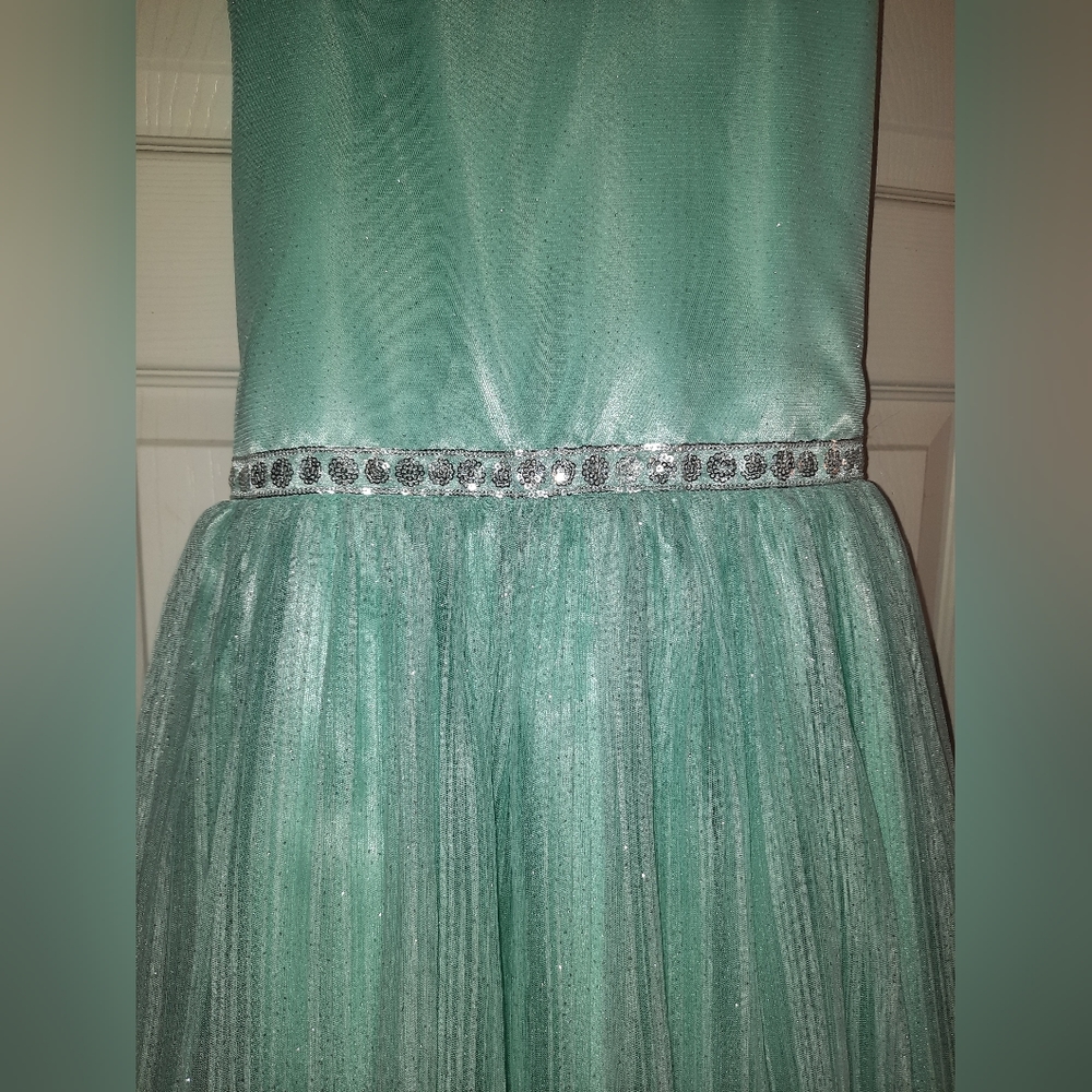 Nanette Kids formal dress pale turquoise size 16 girls - Picture 2 of 8
